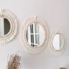 macrame boho wall mirror